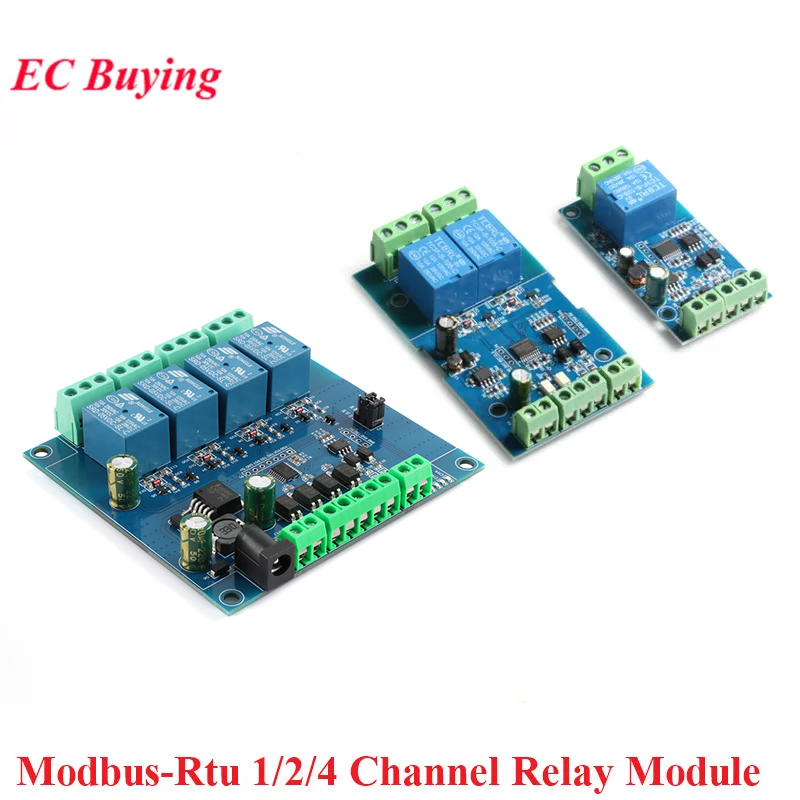 Relay Module 4 Channel - Modbus RTU リレーモジュール 1/2/4チャンネル 7-24V RS485