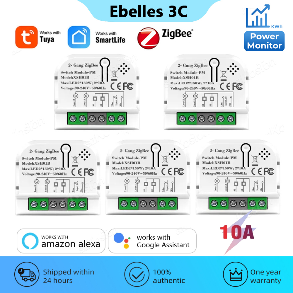 Relay Module 1 Channel - あなたのもの-Zigbeeスマートスイッチモジュール,kwh電源モニター,自動化タイマーリレー,音声,alexa,Google, 1チャンネル,2チャンネル,10a