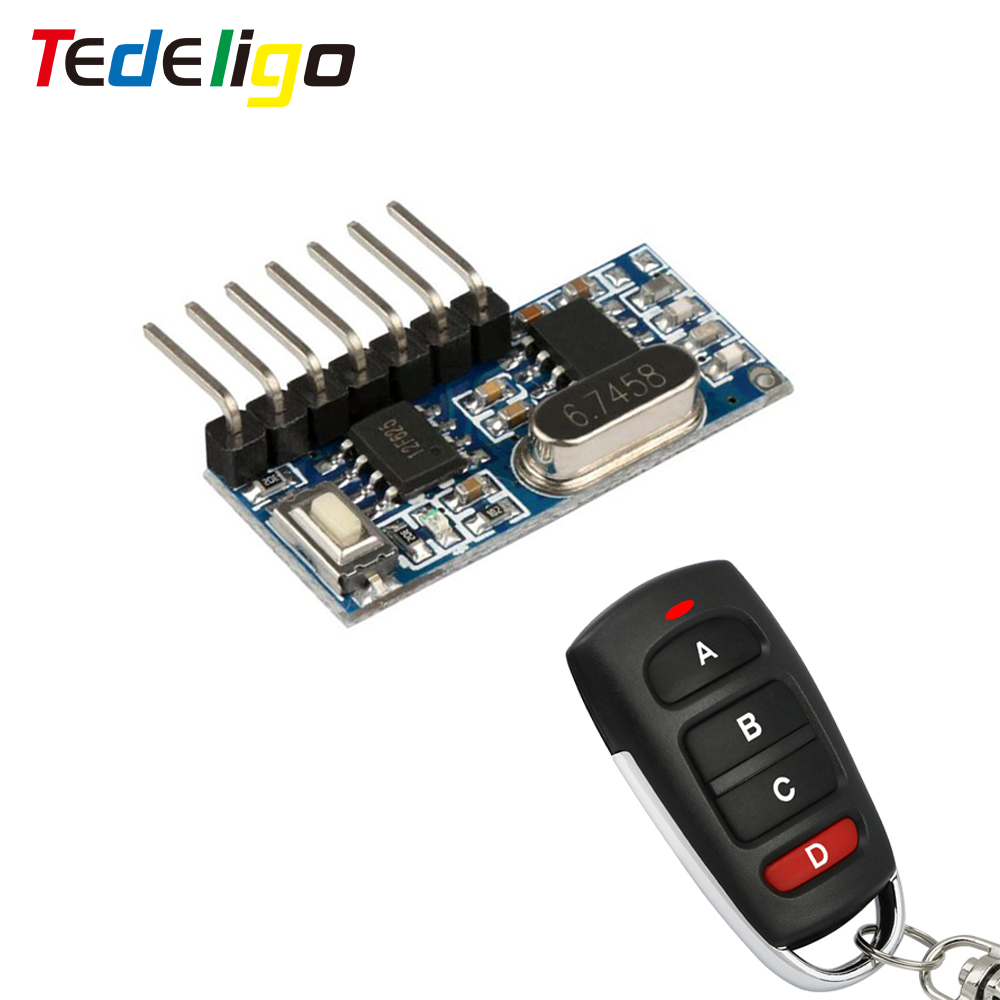 Relay Module 4 Channel - RF送信機/受信機リレーモジュール,433 MHz,433 mhz,ワイヤレススイッチ,4チャンネル,出力制御スイッチ