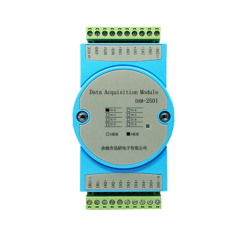 Thermocouple Module K Type - 4/8チャンネルK型熱電対TC入力取得モジュール、温度取得モジュール、ロータリー485 DAM-2501