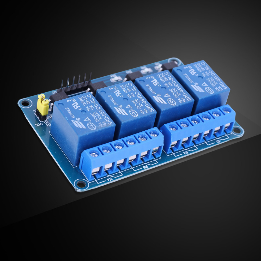 5V 12V 4チャンネルリレーボード、オプトカプラ付きリレ - Relay Module 4 Channel のレビューと価格