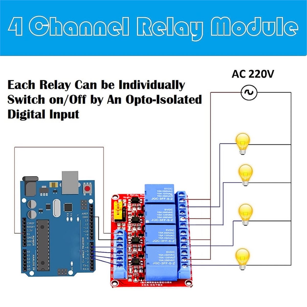 A49T 4 チャンネル リレー モジュール 5V 12V  - Relay Module 4 Channel のレビューと価格