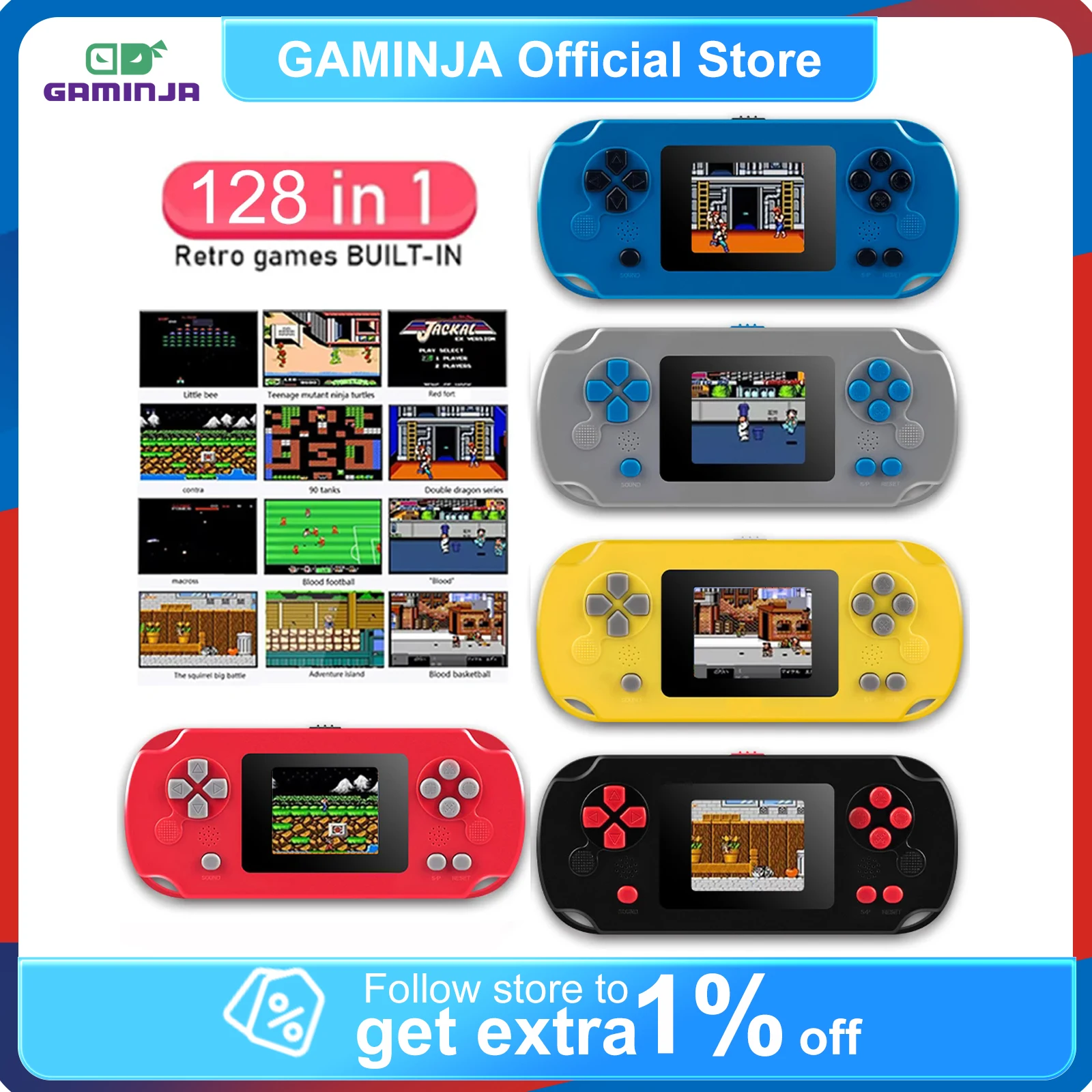 GAMINJA GC31 クラシックレトロゲームコンソール  - Tft Display 2.4 のレビューと価格
