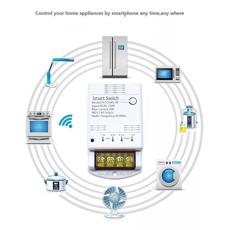 Wifi 30A リレーモジュール 85-250V 220V - Ir Remote Module のレビューと価格