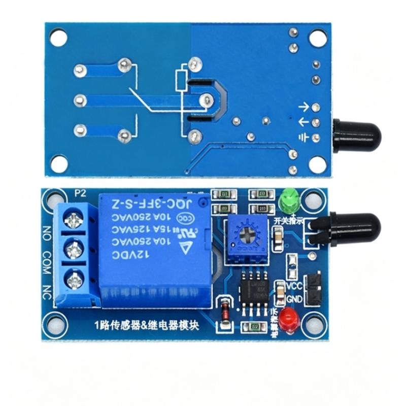 赤外線（IR）1チャンネル、5V/12V対応、炎検知センサー - Relay Module 1 Channel のレビューと価格