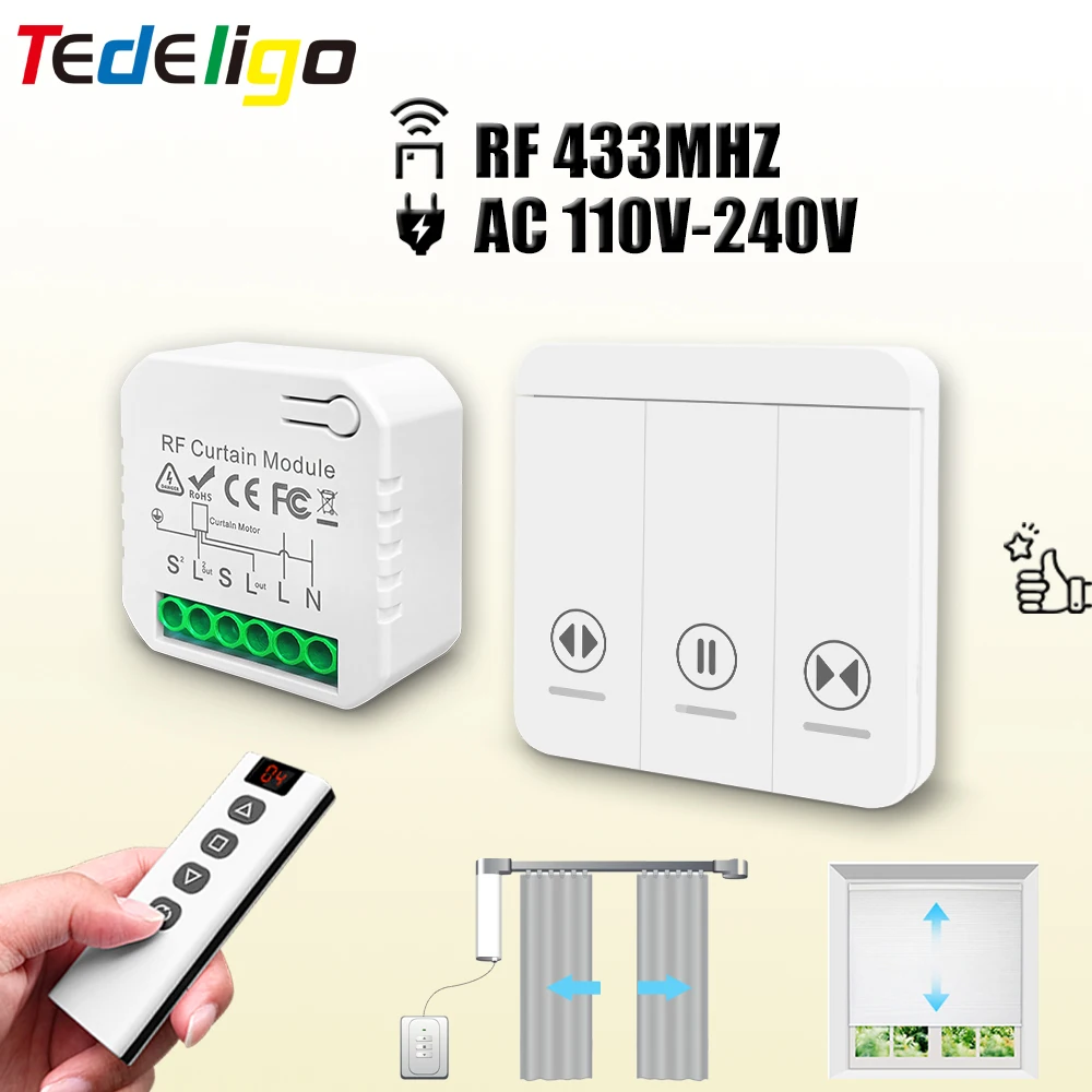 シャッタースイッチモジュール,433 MHz,220V,10 - Ir Remote Module のレビューと価格