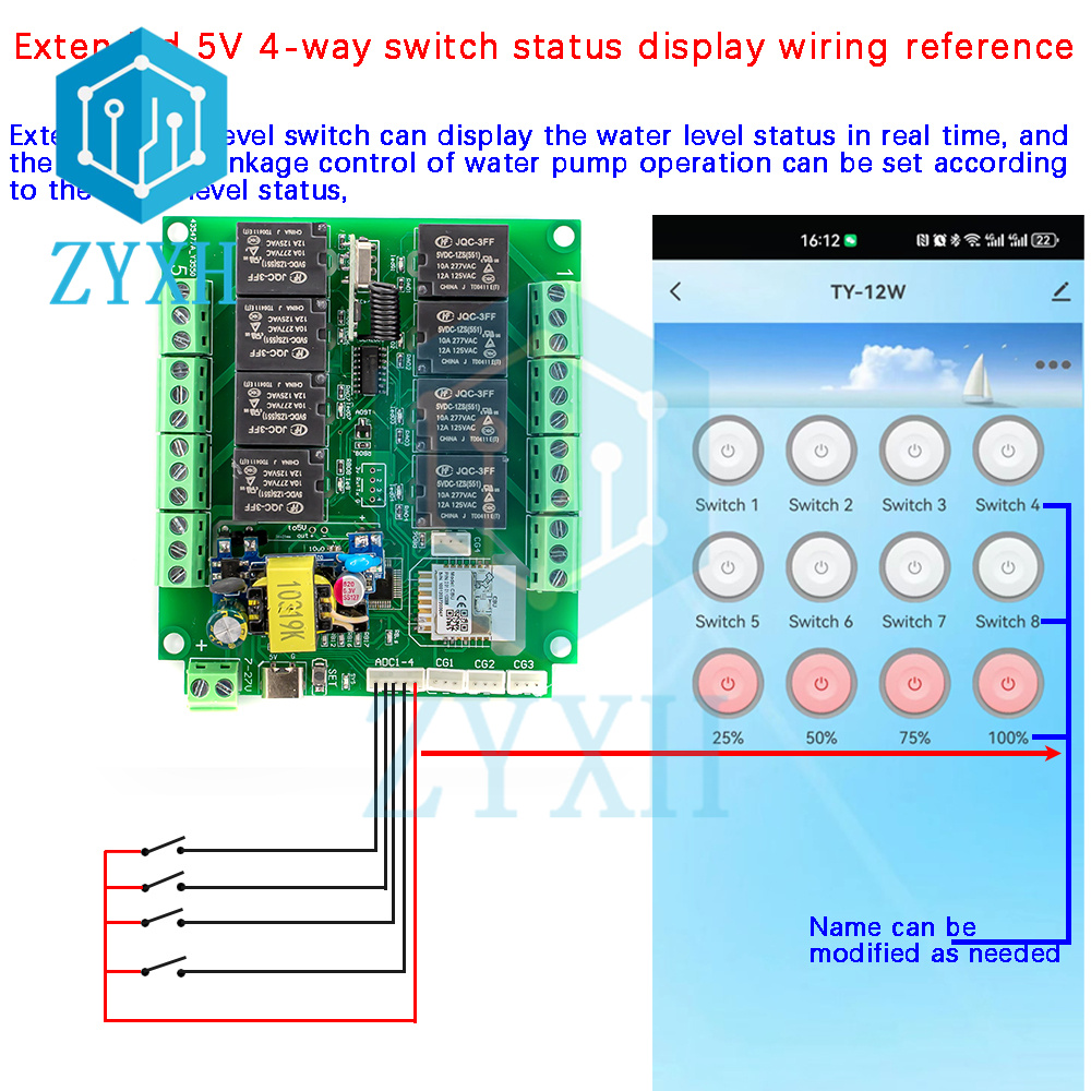 Tuya-リモート制御リレー,8チャンネル,wifi,zig - Relay Module 4 Channel のレビューと価格