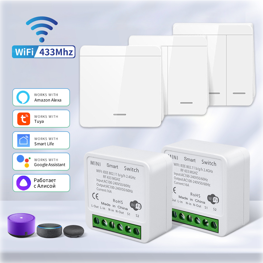 WiFi RF 433MHzスマートスイッチ Tuyaスマー - Ir Remote Module のレビューと価格
