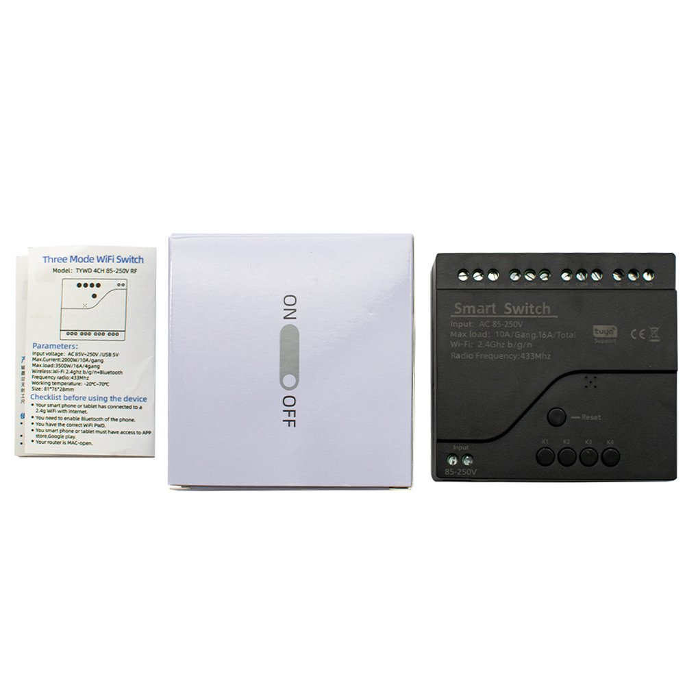 ブラックスタイル Tuya 4CH Wifi スマート家電制 - Relay Module 4 Channel のレビューと価格