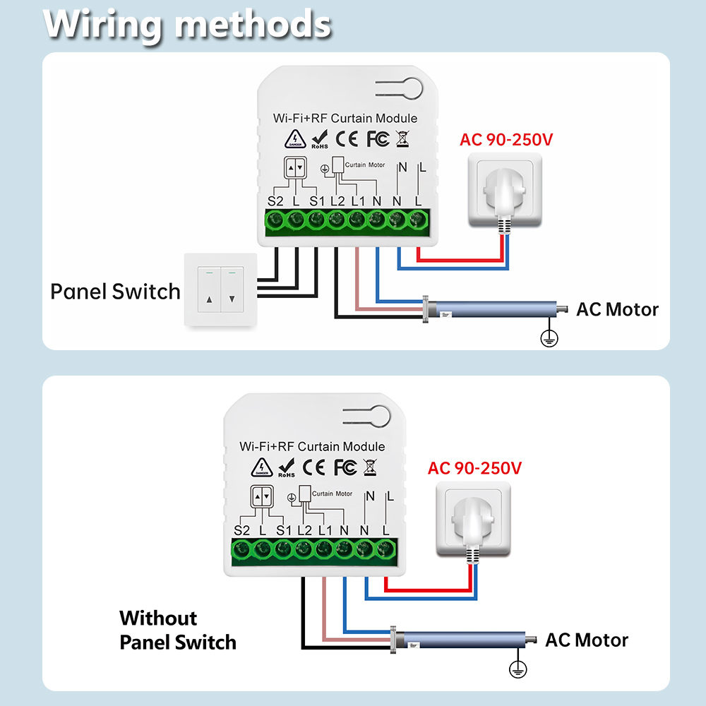 Tuya-カーテンスイッチ,wifi,433MHz RF,シ - Ir Remote Module のレビューと価格