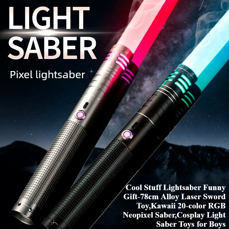 クールなライトセーバーおもしろギフト-78cm合金レーザーソ - Neopixel のレビューと価格